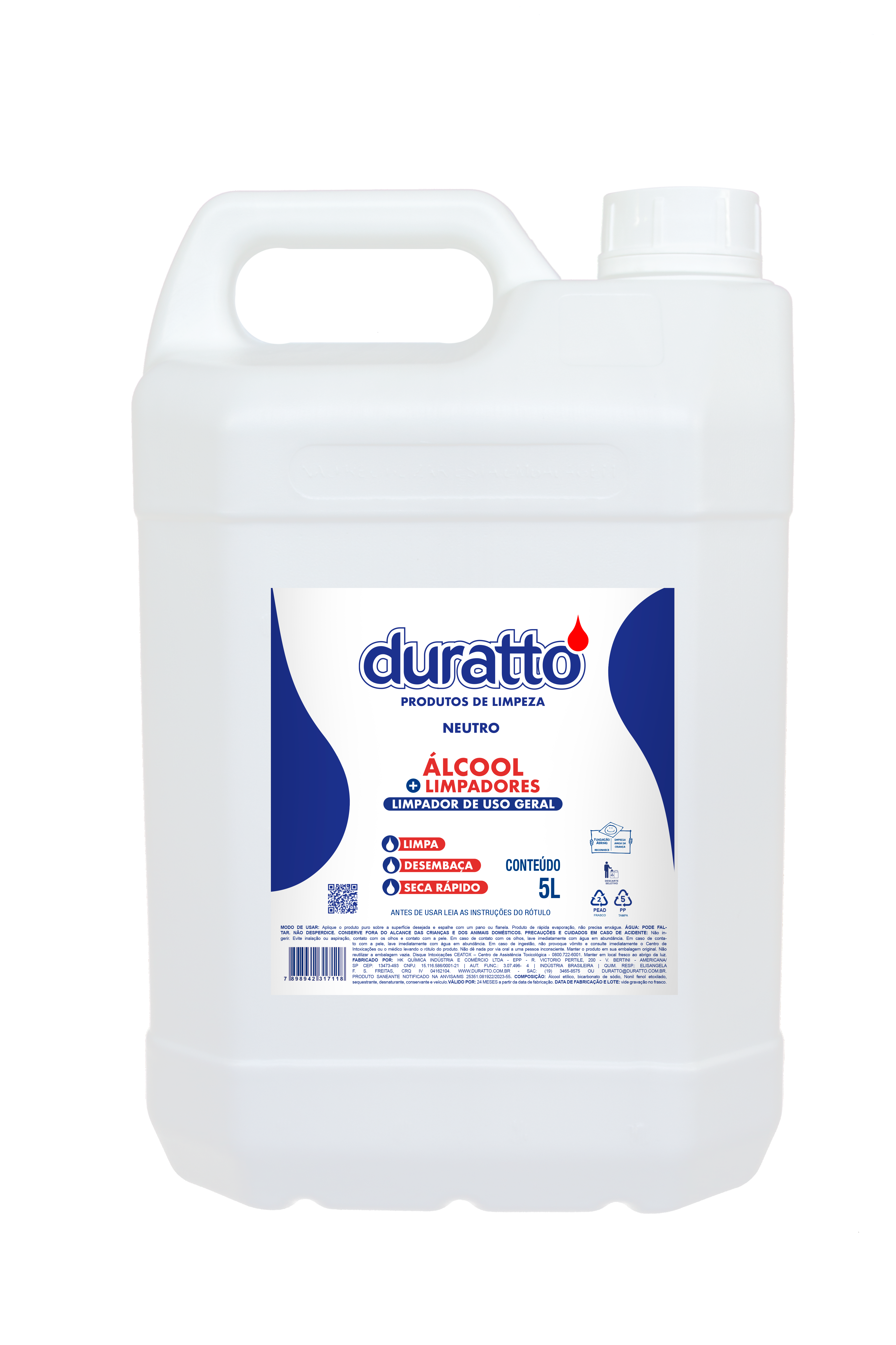 Álcool Limpador 5L Neutro