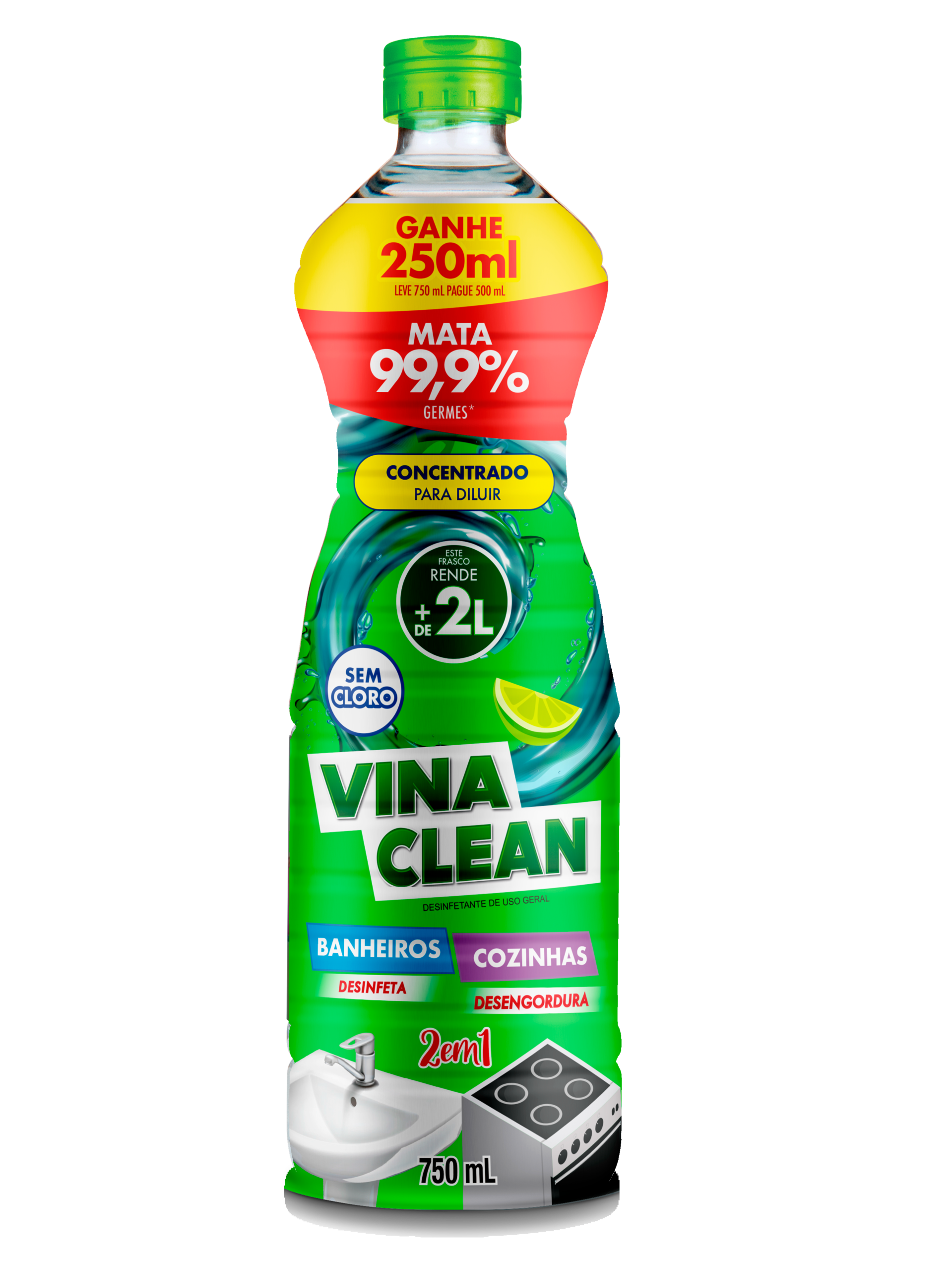 vinaclean 750ml desinfetante